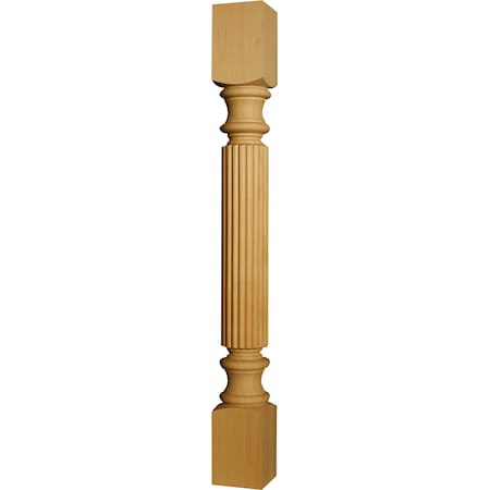 Osborne Wood Products 34 1/2 x 3 1/2 Classic Reeded Island Post in Beech 1456BCH